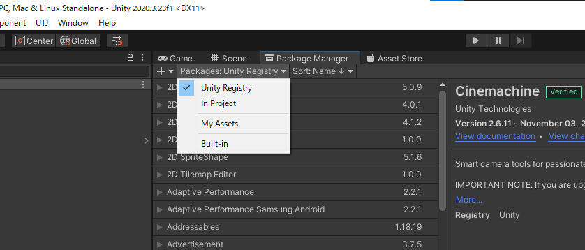 PackageManager　切り替え